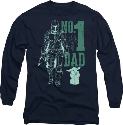 Image de Star Wars : The Mandalorian - "No. 1 Dad" T-Shirt für Herren/Damen Uni TV14192 (M) (Marine)