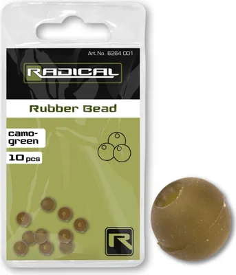 Produktbild von Radical Rubber Bead Gummiperlen Karpfen Rig camo-green 10 Stück