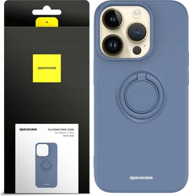 Immagine prodotto di Custodia in silicone SPACECASE Custodia ad anello in silicone per iPhone 14 Pro Blue