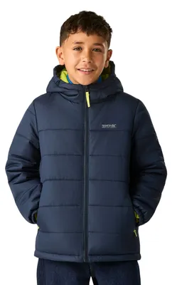 Productafbeelding van Regatta - "Lofthouse" gevoerde jas voor kinderen, model RG13487 (maat 122) (marineblauw/limoengroen)