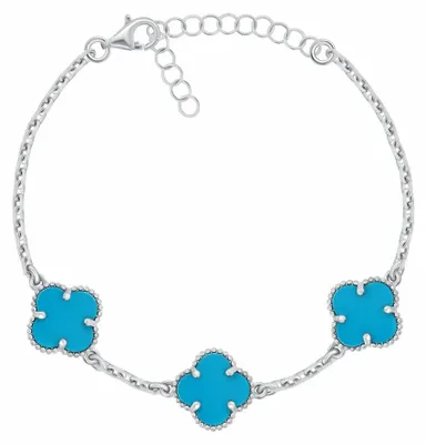 Obrázok produktu pre Strieborný dámske náramok s Quatrefoils BRC191WTQ