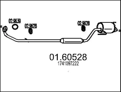 Produktbild von MTS 01.60528 Endschalldämpfer für DAIHATSU CUORE VI (L7) Auspuff