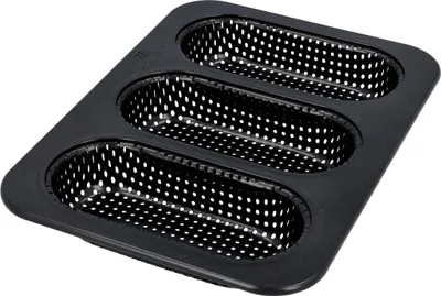 Image de 4 Bread Buddies Plaque De Cuisson 3 Mini Baguettes - Birkmann