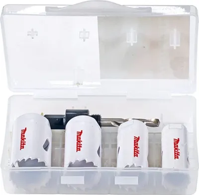 Image de Makita D-33641 - Kit de scie à couronne 22 25 29 32 mm + adaptateur + foret