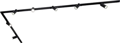 Produktbild von Ledvion - Schienensystem lampen, 3m, 1-Phasen, ohne GU10 Leuchtmittel, Schwarz, 7-flammig Spot, spotlight, deckenspot, deckenstrahler, strahler lampe