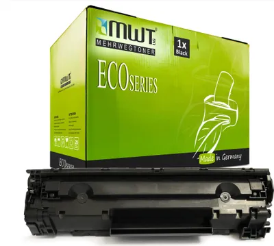 Produktbild von 1 Mehrwegtoner kompatible Lasertoner ersetzt HP Q2612A 12A Schwarz