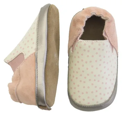 Image de Chaussons pour bébé à pois blanc cassé 24-36 mois