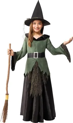 Produktbild von Zauberhafte Hexe - Halloween Kostüm Kinder Mädchen Kindergröße: 110-116