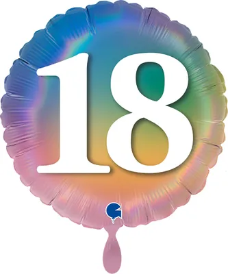 Produktbild von 1 Balloon - Happy 18 Colourful Rainbow