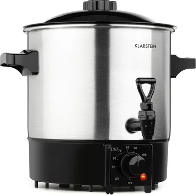 Produktbild von Klarstein Biggie Eco Einkochautomat & Getränkespender, 1000W, 30-100 °C, 9 Liter Nutzvolumen, Zapfhahn, Kontrollleuchte, inklusive Einlegerost