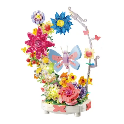 Produktbild von Blumen Bouquet Building Set 914 Stück, DIY Einzigartige Dekoration Spielbausteine