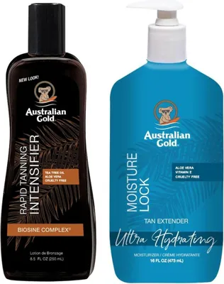 Produktbild von Australian Gold Schnellbräunungsintensivierer + Feuchtigkeitssperre, 473 ml
