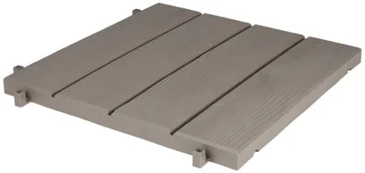 Produktbild von EDA Bodenplatte in Holzoptik (B)384 mm Kunststoff schwarz