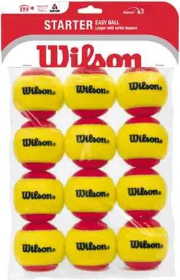 Produktbild von Wilson Starter Red, Rot, Gelb, Gummi, 12 Stück(e), Kinder