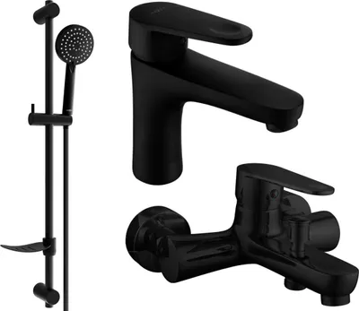 Immagine prodotto di Mexen Kama DF75 set da bagno, nero - 72503DF75-70