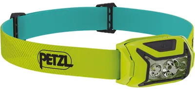 Produktbild von Petzl Actik, Stirnband-Taschenlampe, Gelb, Tasten, Akkustand, IPX4, LED