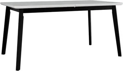 Obrázok produktu pre Rozkladací stôl do jedálne 160x90 cm ANGLETON 8 - biely / čierny
