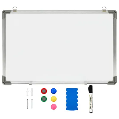 Zdjęcie produktu dla Vidaxl Tablica magnetyczna 60x40 cm Stahlweiß