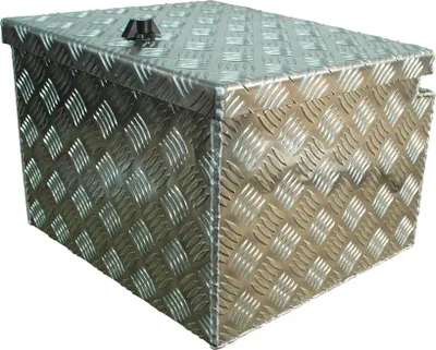 Anhänger-Aufbewahrungsbox aus Aluminium Deichselkasten Aluminium 400x380x295