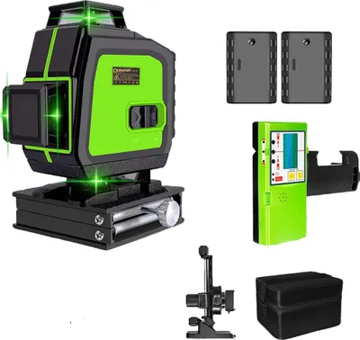 Obrázek produktu pro Laserová vodováha, 12 čar, detekční dosah 50 m, vodotěsnost IP54, ME16C2-DC11G