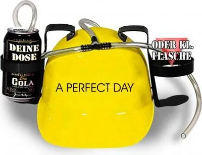 Produktbild von Trinkhelm Spaßhelm mit Print - A Perfect Day - 51615 Color - gelb