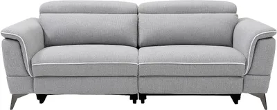Produktbild von Relaxsofa elektrisch 3-Sitzer - Stoff - Grau - MACARI