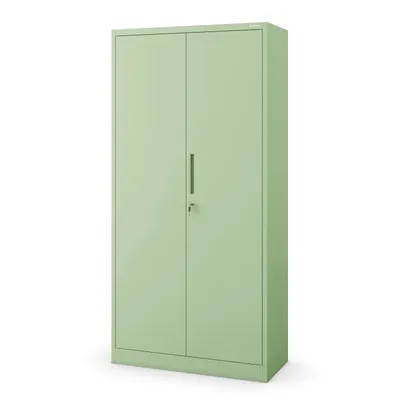 Produktbild von Büroschrank C001 Aktenschrank Lagerschrank Mehrzweckschrank Metallschrank 4 Fachböden Pulverbeschichtung Stahlblech 185 cm x 90 cm x 40 cm, Farbe : Pastellgrün