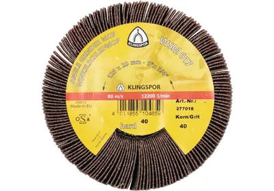 Zdjęcie produktu dla Klingspor WSM 617 Ściernice do mopa LS 309 X, 125 x 20 mm, ziarnistość 60 Gwint M 14