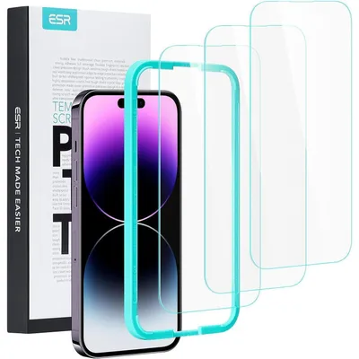 Produktbild von Displayschutzfolien für iPhone 14 Pro Max, 3 Stück, kratzfest, militärnorm Schutz