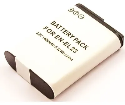 Produktbild von Akku für Nikon Coolpix S810C Li-Ion 3,8 Volt 1400 mAh schwarz.