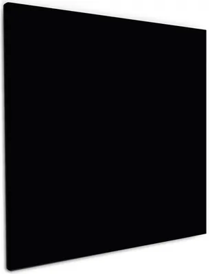 Produktbild von Wallario Premium Leinwandbild Schwarz in Größe 50 x 50 cm