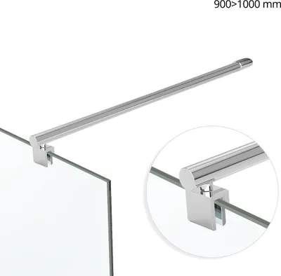 Produktbild von Haltestange Stabilisator Rohr Edelstahl Dusche Kürzbar Duschabtrennung Duschkabine ESG 980-1000mm HS33