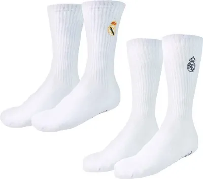 Obrázok produktu pre Real Madrid Vysoké ponožky, balenie po 2 kusy 2900003433 Biela Veľkosť 39/42