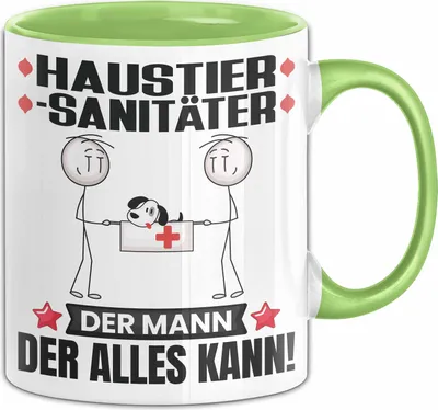 Produktbild von Haustiersanitäter Tasse Geschenk für Haustiersanitäter Der Mann Der Alles Kann Geschenkidee zum Geburtstag (Grün)