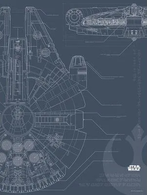 Produktbild von Kunstposter – Star Wars – Karte des Raumschiffs – 30 x 40 cm