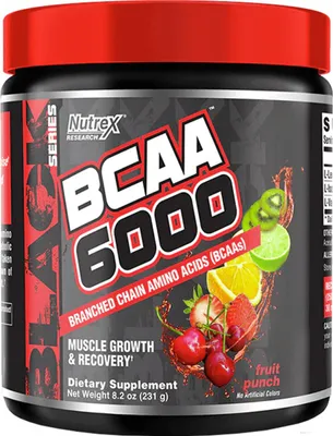 Produktbild von Nutrex Research BCAA 6000 (30 serv) Fruit Punch - Aminosäuren - BCAA