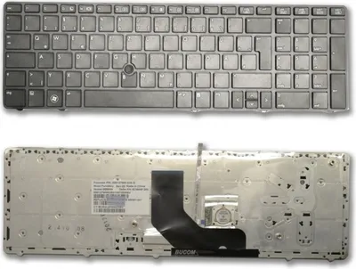 Produktbild von DE Tastatur für HP EliteBook 8560P 8570P ProBook 6560 6560P Keyboard Schwarz