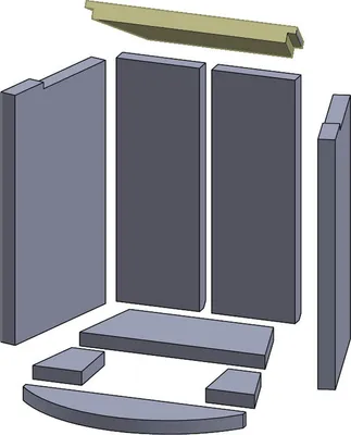 Produktbild von Heizgasumlenkplatte 388x174x30mm (Vermiculite) passend für GKT Ellposa **