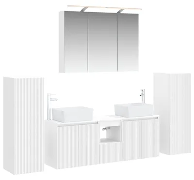 Immagine prodotto di Set di mobili da bagno, 6 pezzi, colore bianco