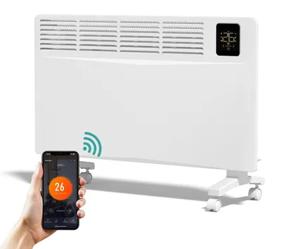 Elektrische Heizung 2000 W, Smart-Konvektor, WLAN, Stand/Wand, weiß