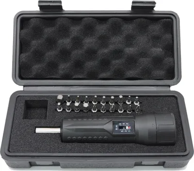 Produktbild von Famex 10897 Drehmomentschraubendreher 1/4 Zoll, 1-6 Nm Drehmomentschlüssel mit Bits und Adapter