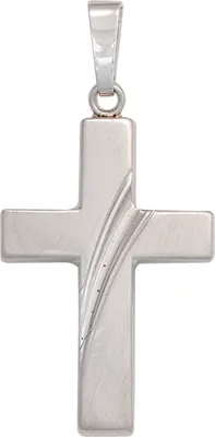 Produktbild von JOBO Anhänger Kreuz 925 Sterling Silber rhodiniert teilmattiert