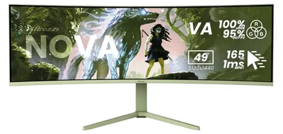Produktbild von Arozzi Nova 49" Gaming Monitor - Gebogen - DQHD VA - 165Hz - USB-C - Waldgrün