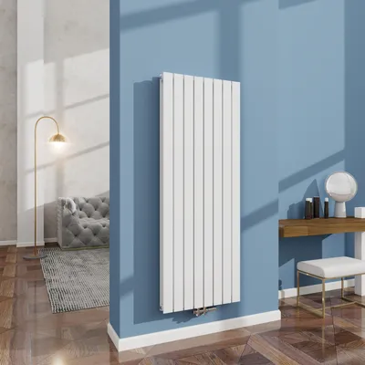 Produktbild von AICA Design Flach Heizkörper Paneelheizkörper Vertikal Mittelanschluss Doppellagig 1600x602mm Weiß