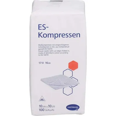 Produktbild von Es-Kompressen unsteril 10x10 cm 16fach 100 St