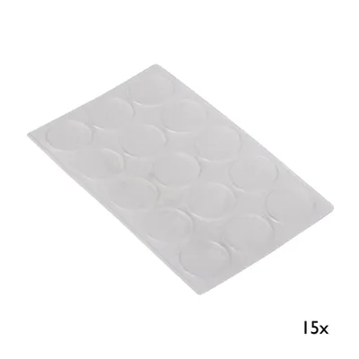 Obrázek produktu pro Walteco Tlumič dvířek, průměr 22mm, transparentní, 15 ks