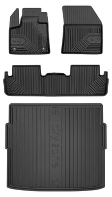 Produktbild von Gummi-Fußmatten für DS 7 Crossback 2017- (SUV, unterer Ladeboden) – Schwarz, passgenau – Wielganizator
