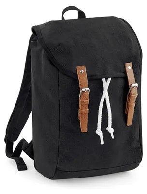 Produktbild von Quadra QD615 | Vintage Rucksack | 26 x 45 x 16,5 cm - Farbe: Black - Größe: 26 x 45 x 16,5 cm