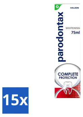 Obrázek produktu pro 15 kusů zubní pasty Parodontax Complete Protection Whitening, 75 ml, výhodná balení