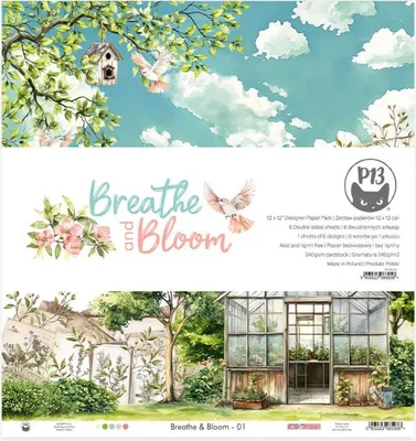 Image de P13 Set 12 Blatt 30,5x30,5cm doppelseitig Scrapbooking Papier 240g, Breathe and Bloom